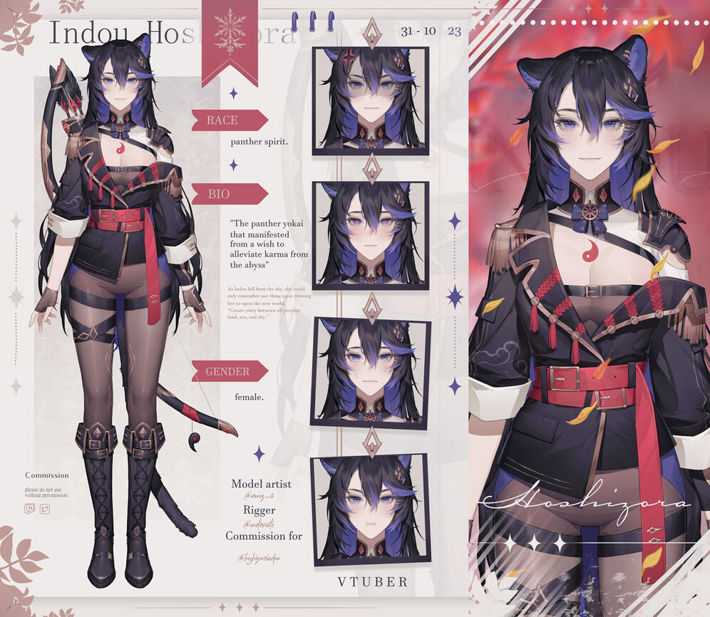 Live2D model art @HoshizoraIndou